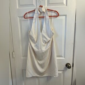 Ivory Halter Mini-Dress
